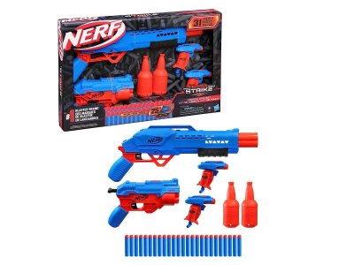 Набор игровой Nerf - Alpha Strike Mission Ops Set, 2 пистолета, 1 бластер и 1 винтовка, 25 снарядов, 1-00431412_2