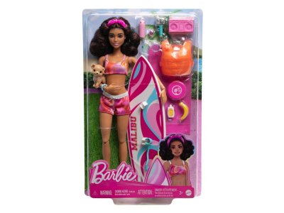 Кукла Barbie Beach Day занимается Сёрфингом, с аксессуарами, доской для сёрфинга и фигуркой собаки 1-00431418_3