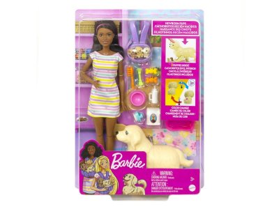 Кукла Barbie Newborn Pups и новорожденные щенки, с аксессуарами для ухода за собаками, фигуркой соба 1-00431430_3