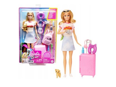 Кукла Barbie Travel Путешествие, фигурка собачки и аксессуары для путешествий 1-00431436_2