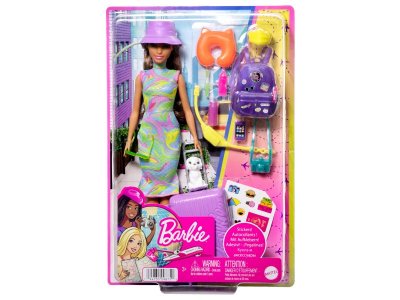 Кукла Barbie Travel Барби-путешественница, с аксессуарами, чемоданом и фигуркой собаки 1-00431437_3