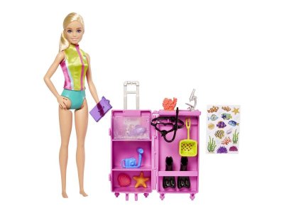 Кукла Barbie You Can Be Anything Морской Биолог, коллекция Профессии, с аксессуарами биолога, чемода 1-00431439_1