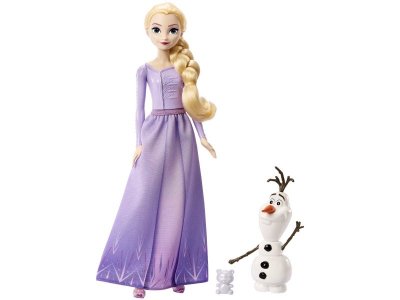 Набор игровой Mattel Disney Frozen Эльза и Олаф (кукла 30 см, с фигурками снеговика и медвежонка) 1-00431442_1