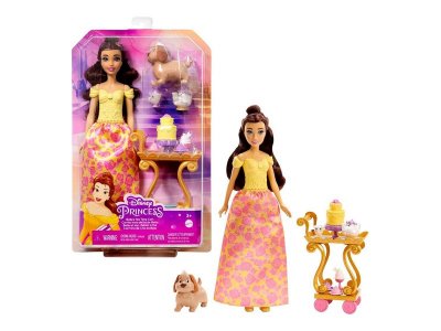 Кукла Mattel Disney Princess Чаепитие с Белль, с аксессуарами, фигурка собаки и чайный столик 1-00431451_2