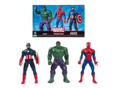 Набор игровой Hasbro Marvel Фигурки супергероев Капитан Америка, Халк, Человек-Паук 1-00431501_2