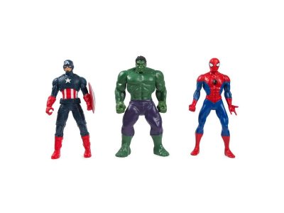 Набор игровой Hasbro Marvel Фигурки супергероев Капитан Америка, Халк, Человек-Паук 1-00431501_1