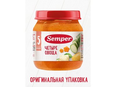 Пюре Semper Четыре овоща 100 г 1-00432049_10