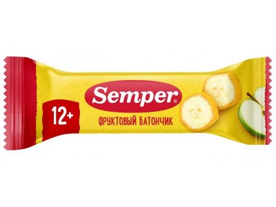 Батончик фруктовый Semper Яблоко и банан 15 г 1-00432052_2