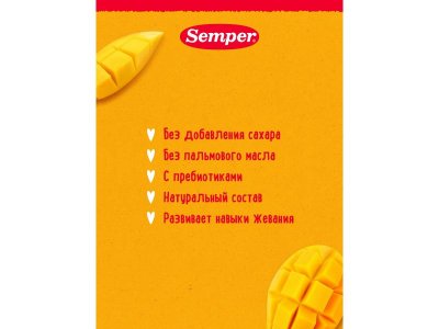 Печенье Semper детское с манго 80 г 1-00432054_5