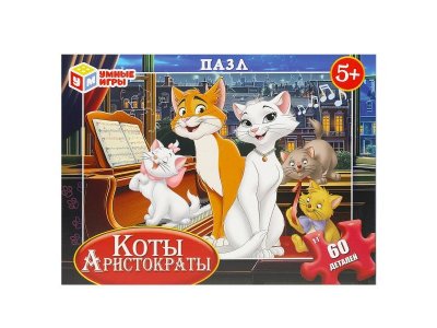 Пазл Умные игры Коты Аристократы 60 деталей 1-00432141_1