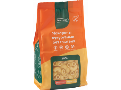 Макаронные изделия Диетика, Рожок большой кукурузный 300 г 1-00187097_2