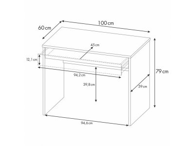 Стол письменный Polini kids Mirum 100 1-00432400_4