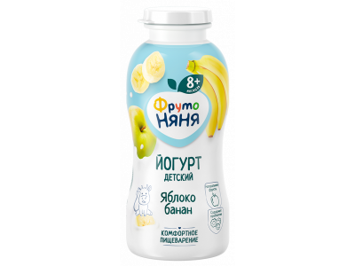 Йогурт питьевой ФрутоНяня, с яблоком и бананом 2,5% 200 г 1-00101108_1