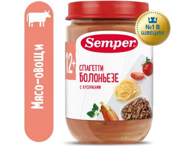 Пюре Semper Спагетти Болоньезе 190 г 1-00068356_2