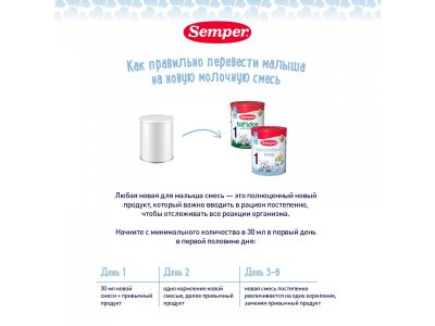 Смесь Semper Nutradefens baby 1 молочная с рождения 400 г 1-00088484_11