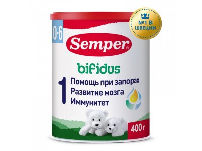 Смесь Semper Bifidus Nutradefense-1 молочная 400 г банка 1-00108181_1