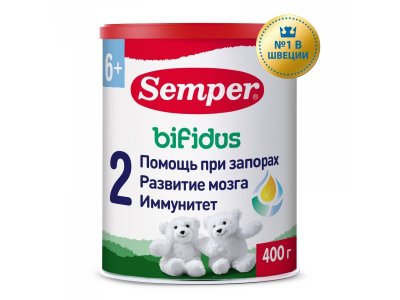 Смесь Semper Bifidus Nutradefense-2 молочная 400 г банка 1-00108182_1