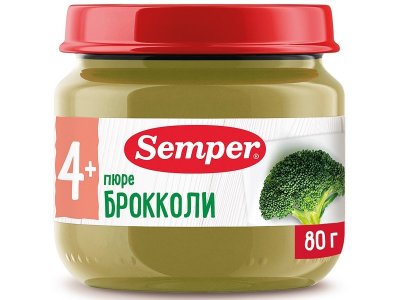 Пюре Semper Брокколи 80 г 1-00261752_1