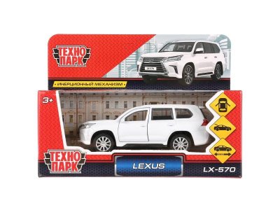 Машина Технопарк Lexus LX-570 двери, багажник открываются, инерционная, 12 см 1-00433069_1