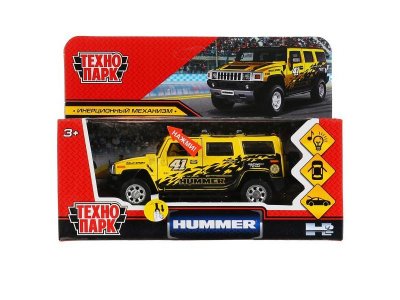 Машина Технопарк Hummer H2 Спорт двери, багажник открываются, свет/звук, 12 см 1-00433088_1