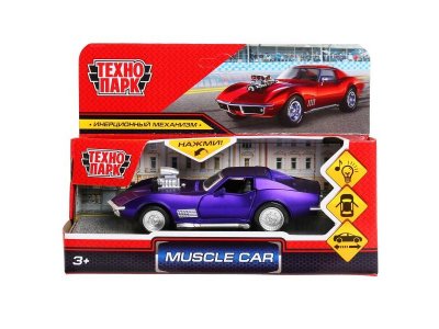 Машина Технопарк Muscle Car двери открываются, инерционный, свет/звук, 12 см 1-00433090_1