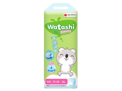 Подгузники-трусики Watashi размер XL (13-20 кг) jumbo-pack 36 шт. 1-00433108_1