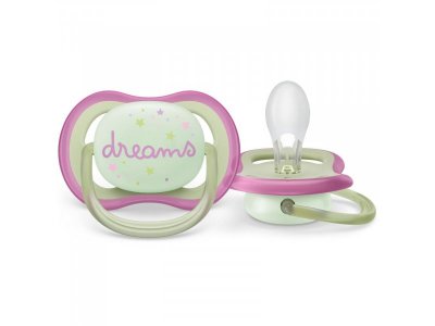 Пустышка Philips Avent ultra air night силиконовая светящаяся с футляром, 0-6 мес., 2 шт. 1-00433306_3