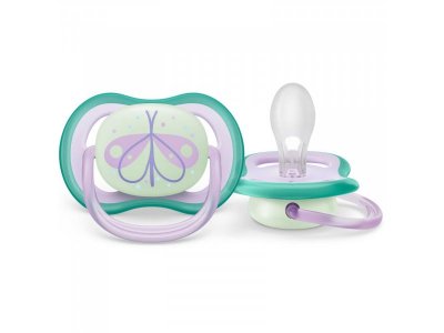 Пустышка Philips Avent ultra air night силиконовая светящаяся с футляром, 0-6 мес., 2 шт. 1-00433306_4