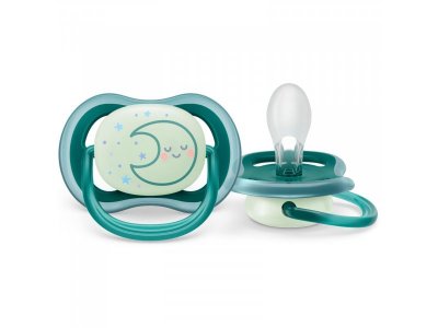 Пустышка Philips Avent ultra air силиконовая светящаяся с футляром, 6-18 мес 1-00433308_1