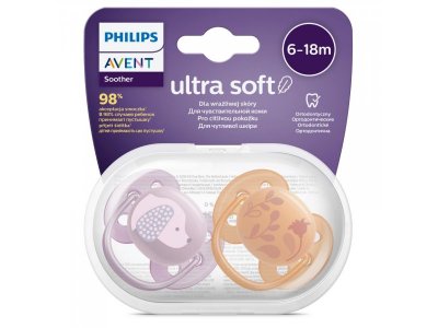 Пустышка Philips Avent ultra air силиконовая с футляром, 6-18 мес, 2 шт. 1-00433312_2