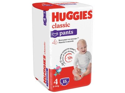 Подгузники-трусики Huggies Classic 4 (9-14 кг) 15 шт. 1-00433313_2