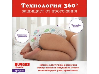 Подгузники-трусики Huggies Classic 4 (9-14 кг) 15 шт. 1-00433313_5