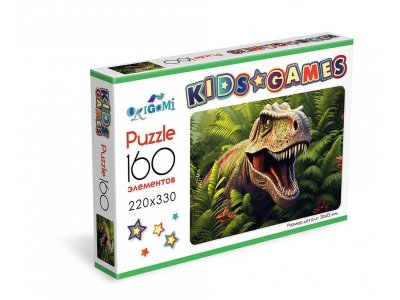 Пазл Origami Kids Games Динозавр 160 элементов 1-00433537_1