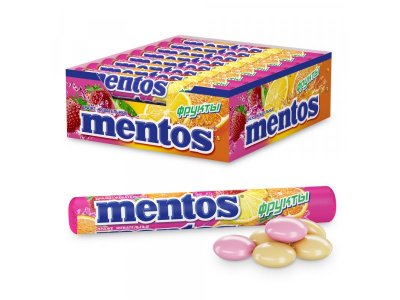 Драже Mentos, Фрукты 37 г 1-00226880_2