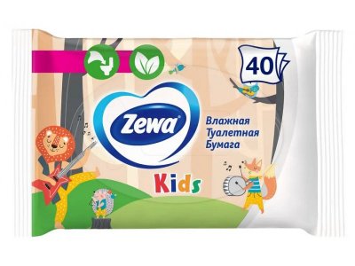 Влажная туалетная бумага Zewa Kids, 40 шт. 1-00433550_2