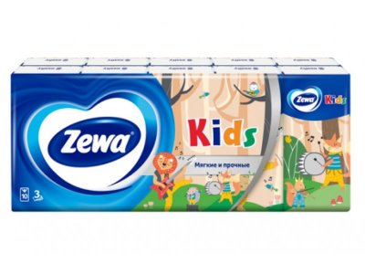 Носовые платки Zewa Kids, 10*10 шт. 1-00433551_1