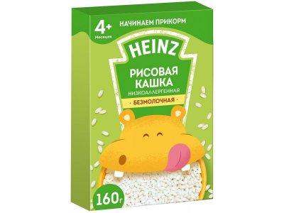 Кашка Heinz безмолочная низкоаллергенная Рисовая 160 г 1-00383132_1