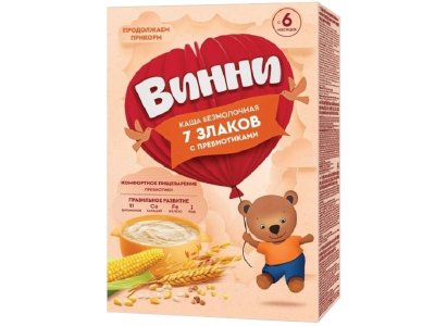 Каша Винни безмолочная 7 злаков с пребиотиками 200 г 1-00249469_1