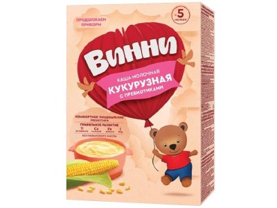 Каша Винни молочная кукуруза с пребиотиками 200 г 1-00249478_1