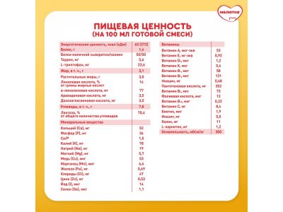 Смесь Малютка 1 кисломолочная, 600 г 1-00348087_15