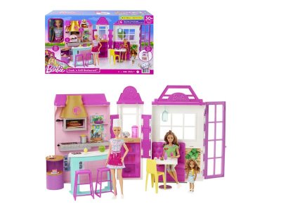 Кукла Barbie Cook`n Grill Restaurant Переносной ресторан Кухня и Гриль с аксессуарами 1-00434048_2