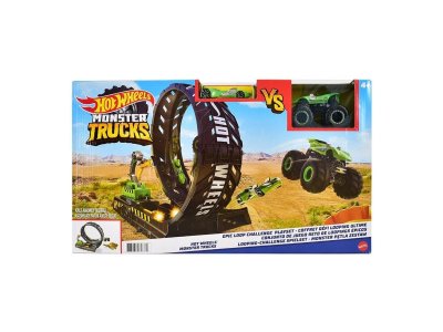 Автотрек Hot Wheels Monster Trucks Соревнования в Невероятной петле с 2 машинками 1-00434053_3