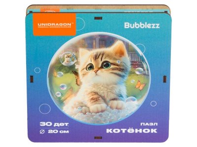 Пазл деревянный Unidragon Bubblezz Котёнок 30 деталей 1-00434171_2