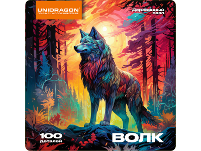 Пазл деревянный Unidragon Smart Волк 100 деталей 1-00434189_1