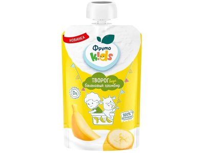 Творог ФрутоKids Банановый пломбир 4,2%, 90 г пауч 1-00434198_1