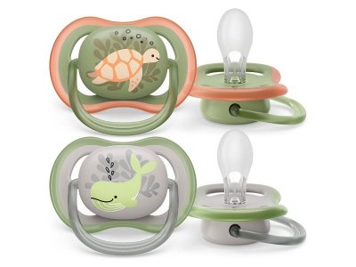 Пустышка Philips Avent ultra air силиконовая с футляром, 6-18 мес, 2 шт. 1-00433309_1