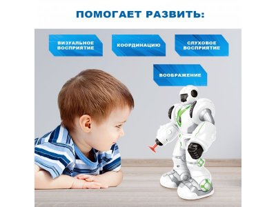 Робот IQ Bot Gravitone свет/звук, работает от батареек, русское озвучивание, SL-02653 1-00434615_2