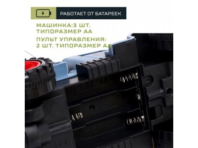 Грузовик радиоуправляемый Автоград Военный, работает от батареек 1-00434641_4