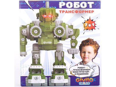 Робот-трансформер интерактивный Givito 7в1 Серия: Robotics Военный 1-00436914_5