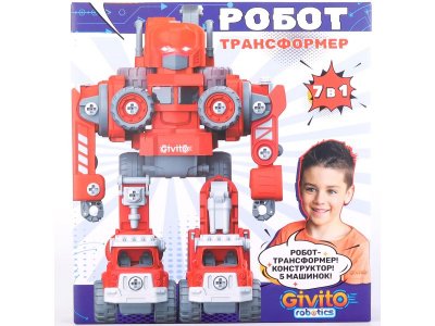 Робот-трансформер интерактивный Givito 7в1 Серия: Robotics Пожарный 1-00436915_7